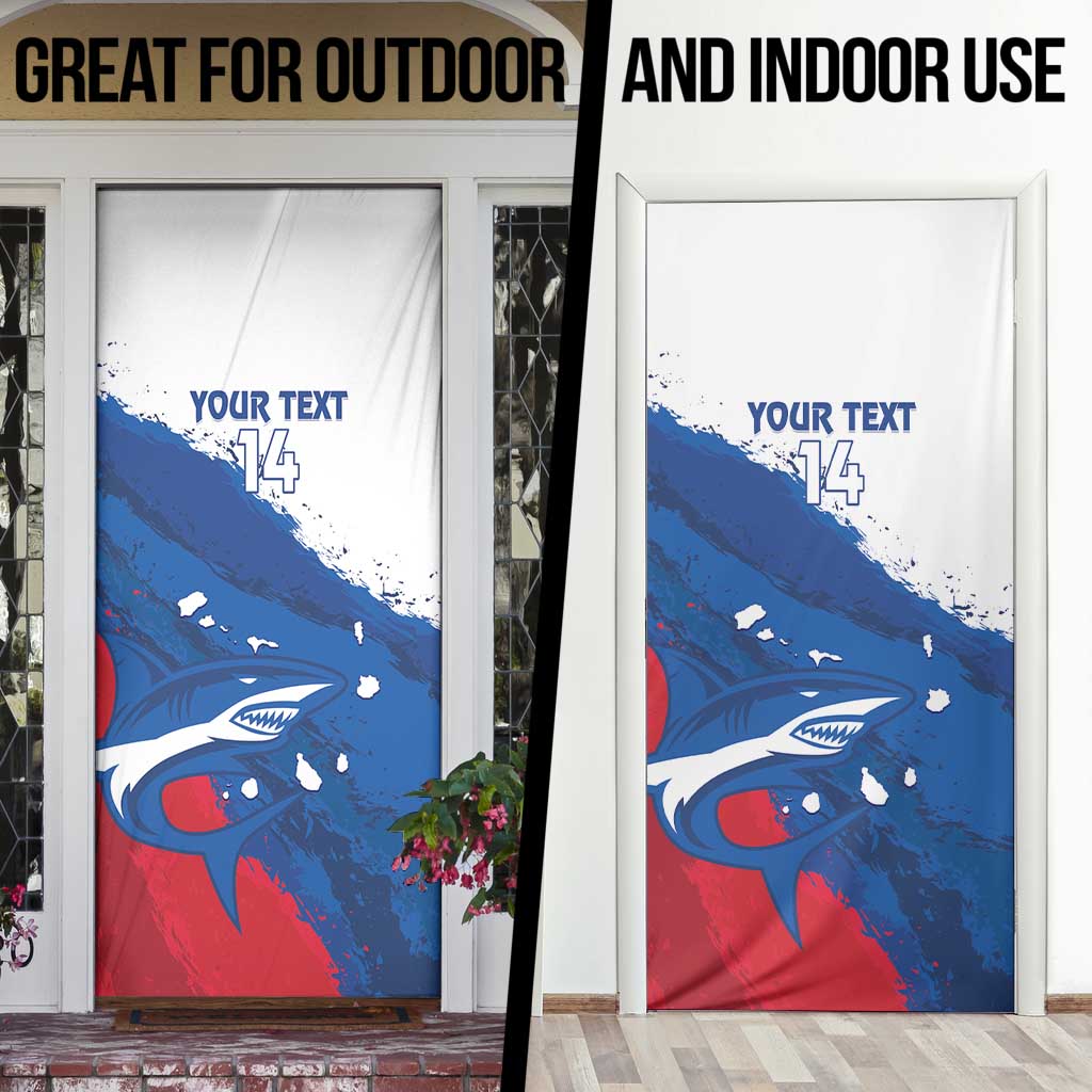 Cape Verde Football Custom Door Cover Tubaroes Azuis Glory World Cup - Wonder Print Shop