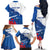 Cape Verde Football Custom Family Matching Off The Shoulder Long Sleeve Dress and Hawaiian Shirt Tubaroes Azuis Glory World Cup - Wonder Print Shop