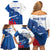 Cape Verde Football Custom Family Matching Off Shoulder Short Dress and Hawaiian Shirt Tubaroes Azuis Glory World Cup - Wonder Print Shop