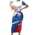 Cape Verde Football Custom Family Matching Short Sleeve Bodycon Dress and Hawaiian Shirt Tubaroes Azuis Glory World Cup - Wonder Print Shop