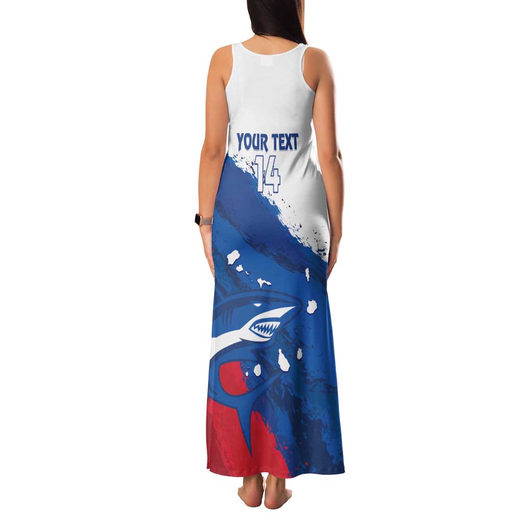 Cape Verde Football Custom Family Matching Tank Maxi Dress and Hawaiian Shirt Tubaroes Azuis Glory World Cup - Wonder Print Shop