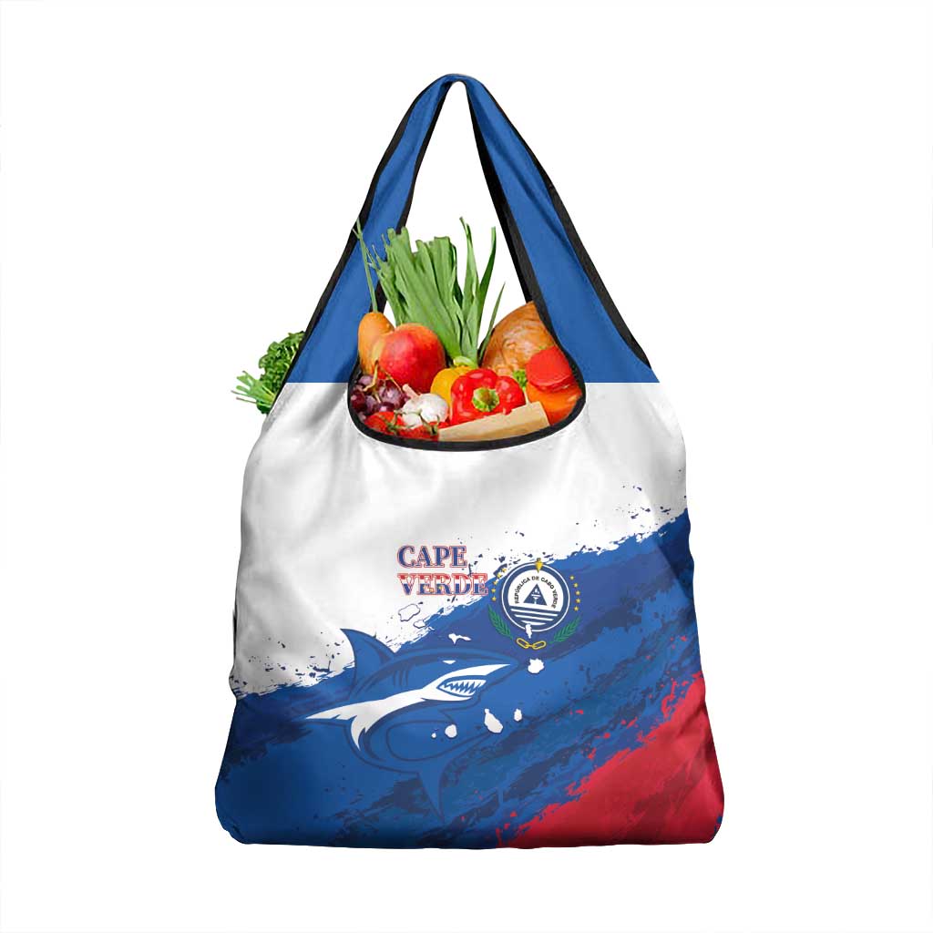 Cape Verde Football Grocery Bag Tubaroes Azuis Glory World Cup - Wonder Print Shop