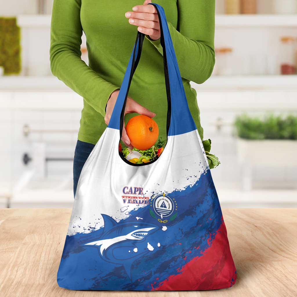 Cape Verde Football Grocery Bag Tubaroes Azuis Glory World Cup - Wonder Print Shop