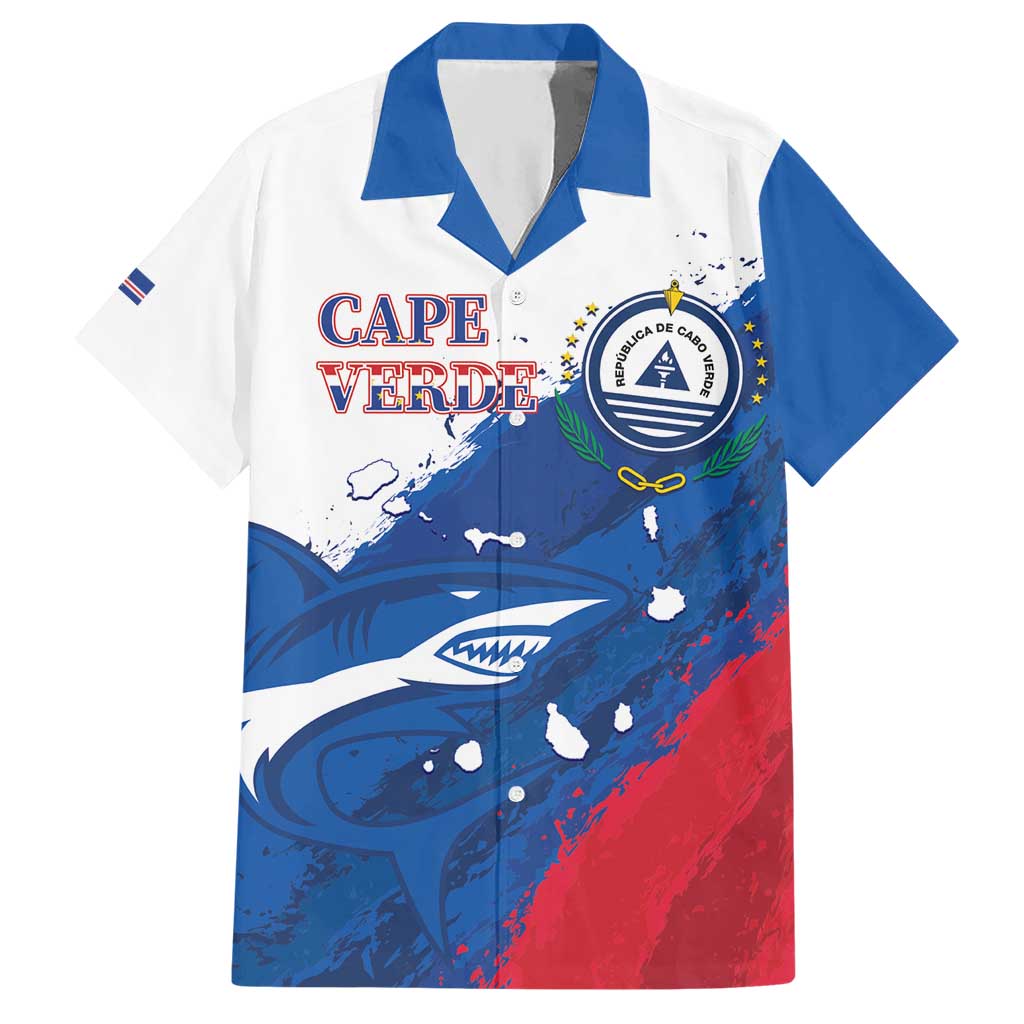 Cape Verde Football Custom Hawaiian Shirt Tubaroes Azuis Glory World Cup - Wonder Print Shop