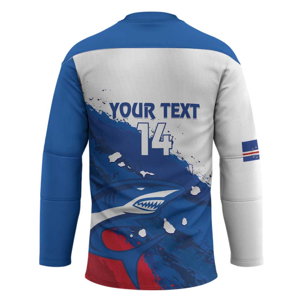 Cape Verde Football Custom Hockey Jersey Tubaroes Azuis Glory World Cup - Wonder Print Shop