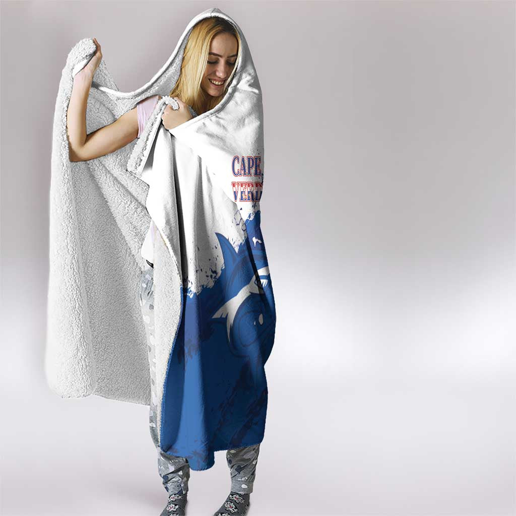 Cape Verde Football Hooded Blanket Tubaroes Azuis Glory World Cup - Wonder Print Shop