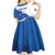 Cape Verde Football Custom Kid Short Sleeve Dress Tubaroes Azuis Glory World Cup - Wonder Print Shop