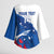 Cape Verde Football Custom Kimono Sleeve Blouse Tubaroes Azuis Glory World Cup - Wonder Print Shop