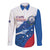 Cape Verde Football Custom Long Sleeve Button Shirt Tubaroes Azuis Glory World Cup - Wonder Print Shop