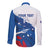Cape Verde Football Custom Long Sleeve Button Shirt Tubaroes Azuis Glory World Cup - Wonder Print Shop