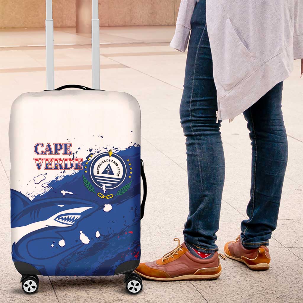 Cape Verde Football Luggage Cover Tubaroes Azuis Glory World Cup - Wonder Print Shop