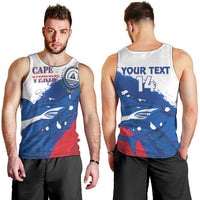 Cape Verde Football Custom Men Tank Top Tubaroes Azuis Glory World Cup - Wonder Print Shop