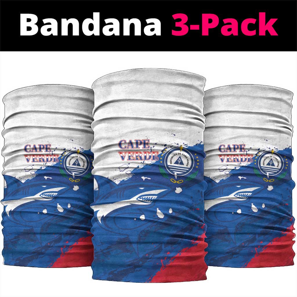Cape Verde Football Neck Gaiter Tubaroes Azuis Glory World Cup - Wonder Print Shop