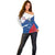 Cape Verde Football Custom Off Shoulder Sweater Tubaroes Azuis Glory World Cup - Wonder Print Shop
