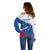 Cape Verde Football Custom Off Shoulder Sweater Tubaroes Azuis Glory World Cup - Wonder Print Shop