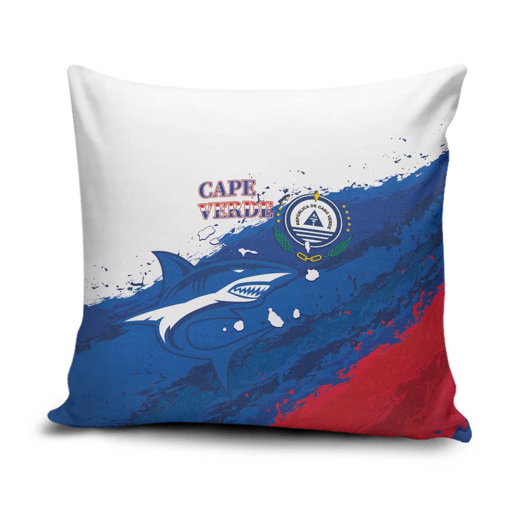 Cape Verde Football Pillow Cover Tubaroes Azuis Glory World Cup - Wonder Print Shop