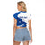 Cape Verde Football Custom Raglan Cropped T Shirt Tubaroes Azuis Glory World Cup - Wonder Print Shop
