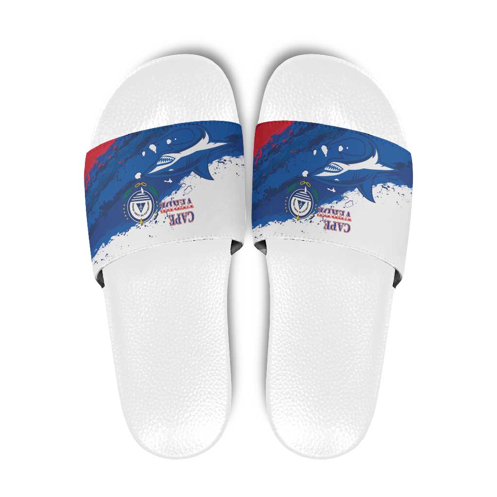 Cape Verde Football Slide Sandals Tubaroes Azuis Glory World Cup - Wonder Print Shop