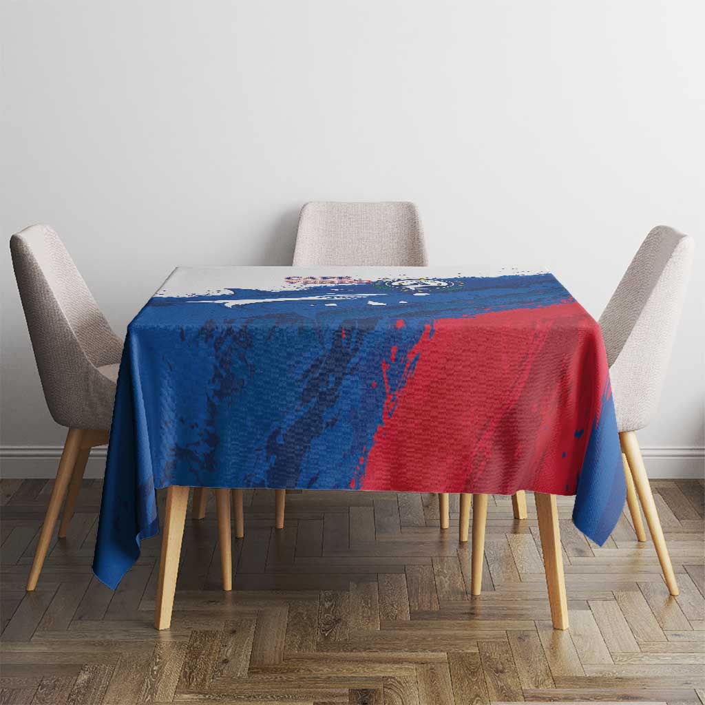 Cape Verde Football Tablecloth Tubaroes Azuis Glory World Cup - Wonder Print Shop
