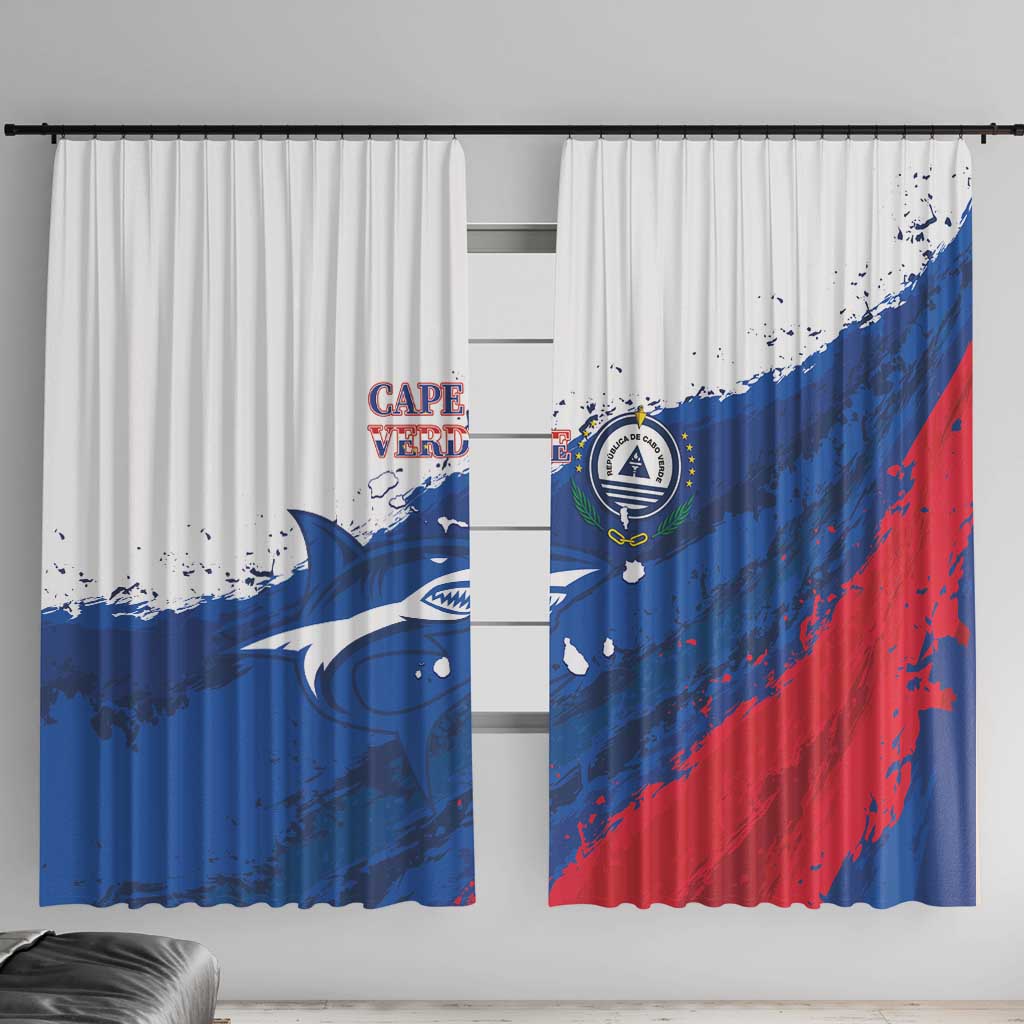 Cape Verde Football Window Curtain Tubaroes Azuis Glory World Cup - Wonder Print Shop