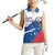 Cape Verde Football Custom Women Sleeveless Polo Shirt Tubaroes Azuis Glory World Cup - Wonder Print Shop