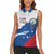 Cape Verde Football Custom Women Sleeveless Polo Shirt Tubaroes Azuis Glory World Cup - Wonder Print Shop