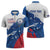 Cape Verde Football Custom Zipper Polo Shirt Tubaroes Azuis Glory World Cup - Wonder Print Shop