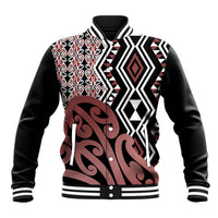 New Zealand Baseball Jacket Aotearoa Kowhaiwhai Mix Taniko Art - Wonder Print Shop