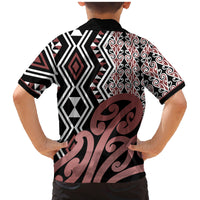 New Zealand Family Matching Mermaid Dress and Hawaiian Shirt Aotearoa Kowhaiwhai Mix Taniko Art - Wonder Print Shop