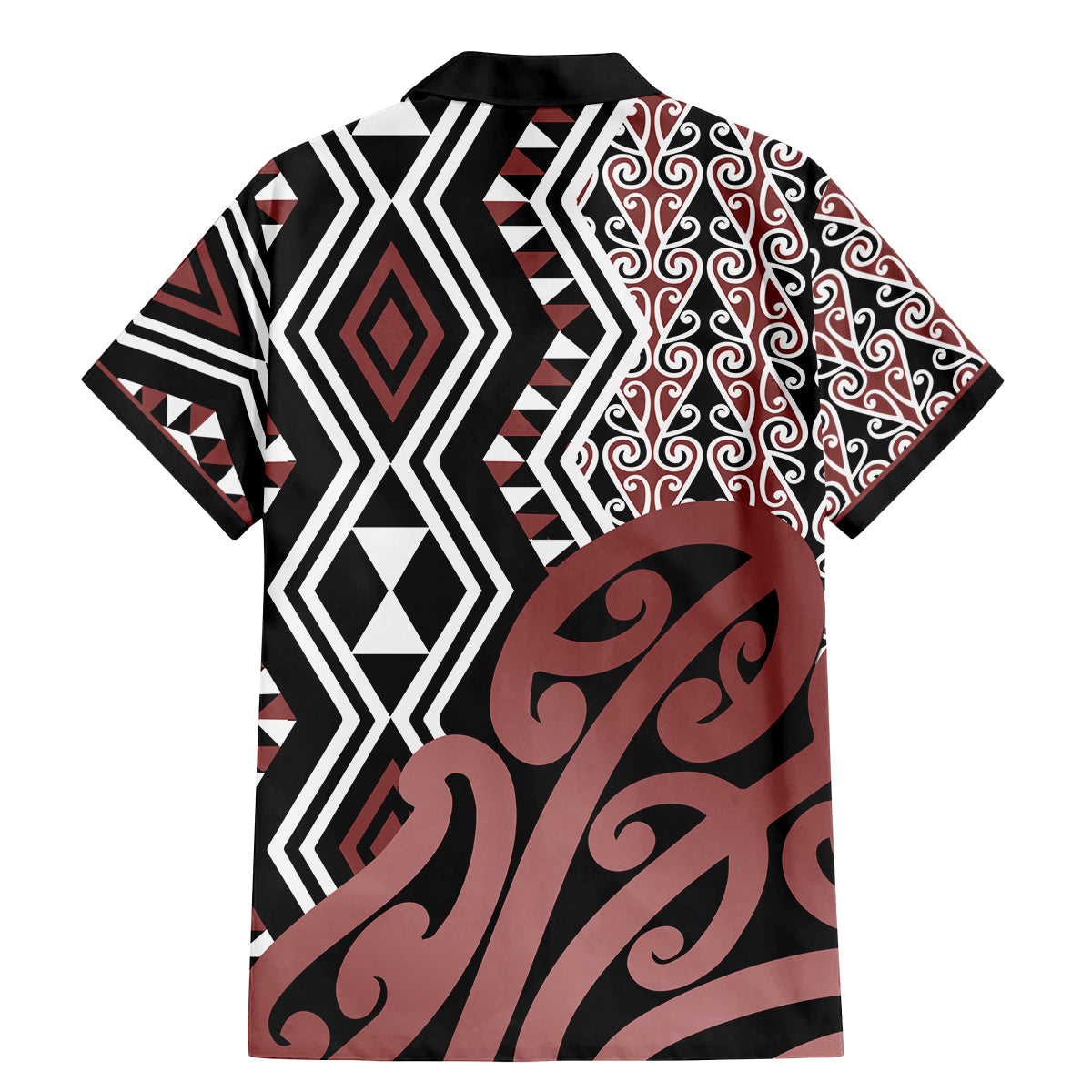 New Zealand Family Matching Mermaid Dress and Hawaiian Shirt Aotearoa Kowhaiwhai Mix Taniko Art - Wonder Print Shop
