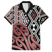 New Zealand Family Matching Off Shoulder Maxi Dress and Hawaiian Shirt Aotearoa Kowhaiwhai Mix Taniko Art - Wonder Print Shop