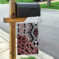 New Zealand Garden Flag Aotearoa Kowhaiwhai Mix Taniko Art - Wonder Print Shop