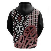 New Zealand Hoodie Aotearoa Kowhaiwhai Mix Taniko Art - Wonder Print Shop