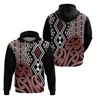 New Zealand Hoodie Aotearoa Kowhaiwhai Mix Taniko Art - Wonder Print Shop