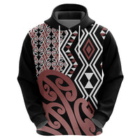 New Zealand Hoodie Aotearoa Kowhaiwhai Mix Taniko Art - Wonder Print Shop