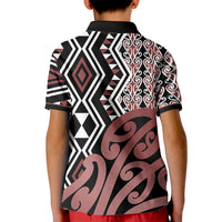 New Zealand Kid Polo Shirt Aotearoa Kowhaiwhai Mix Taniko Art - Wonder Print Shop