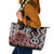 New Zealand Leather Tote Bag Aotearoa Kowhaiwhai Mix Taniko Art - Wonder Print Shop