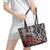 New Zealand Leather Tote Bag Aotearoa Kowhaiwhai Mix Taniko Art - Wonder Print Shop