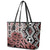 New Zealand Leather Tote Bag Aotearoa Kowhaiwhai Mix Taniko Art - Wonder Print Shop