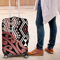 New Zealand Luggage Cover Aotearoa Kowhaiwhai Mix Taniko Art - Wonder Print Shop