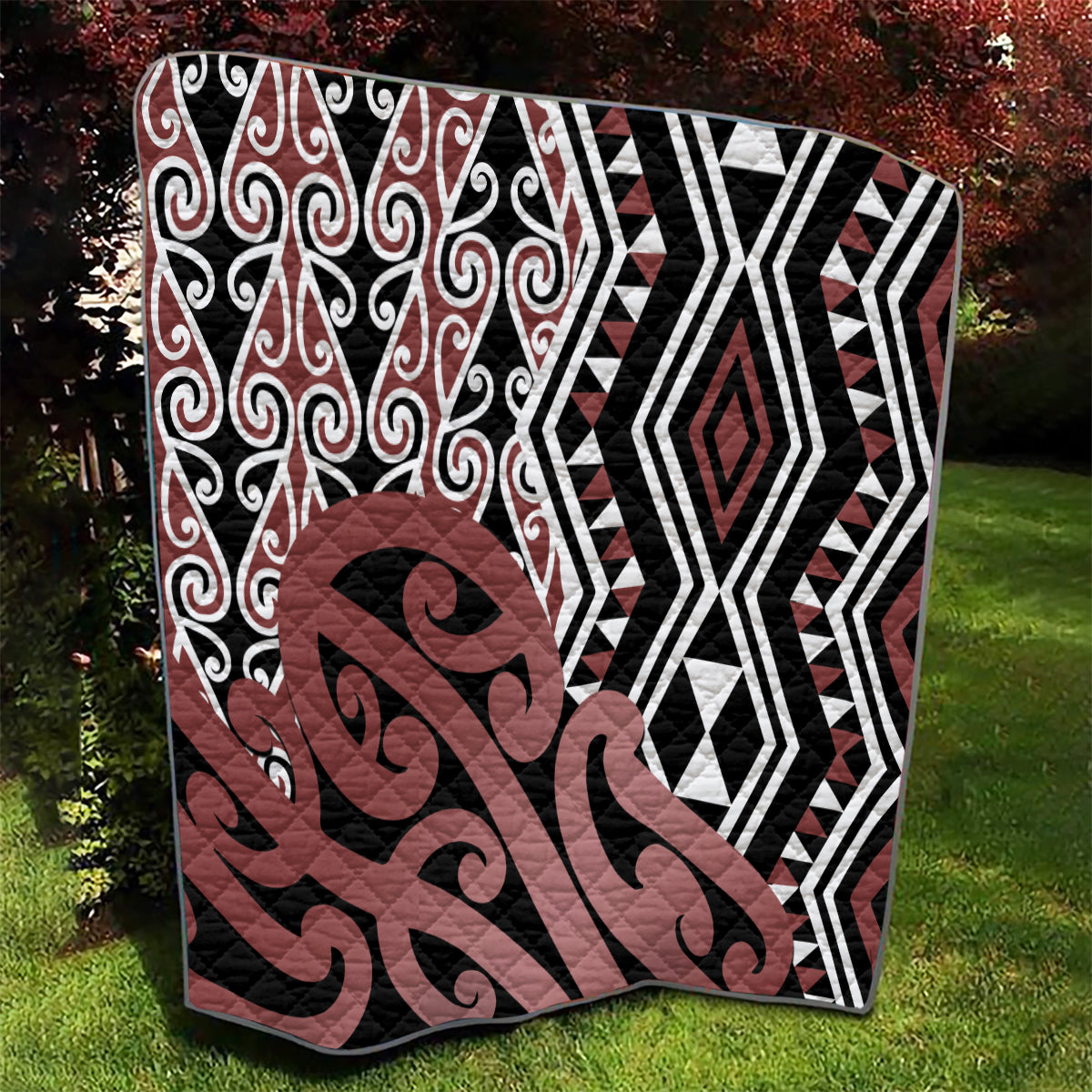 New Zealand Quilt Aotearoa Kowhaiwhai Mix Taniko Art - Wonder Print Shop