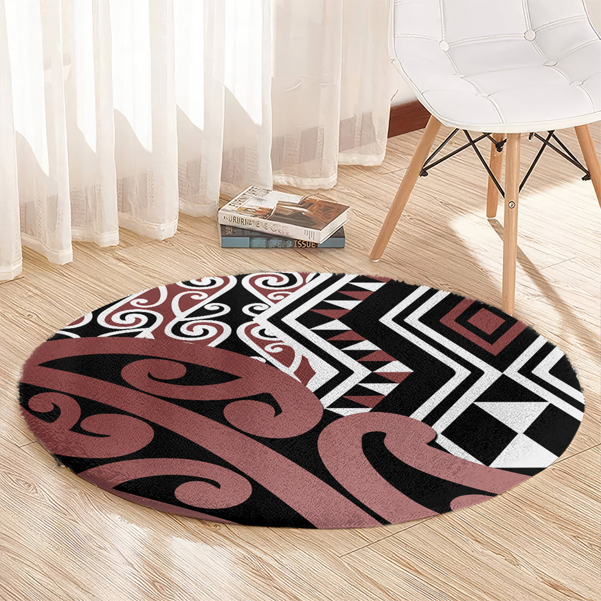 new-zealand-round-carpet-aotearoa-kowhaiwhai-mix-taniko-art