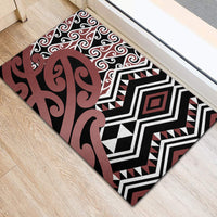 New Zealand Rubber Doormat Aotearoa Kowhaiwhai Mix Taniko Art - Wonder Print Shop