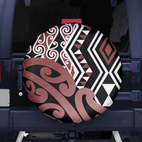 New Zealand Spare Tire Cover Aotearoa Kowhaiwhai Mix Taniko Art - Wonder Print Shop