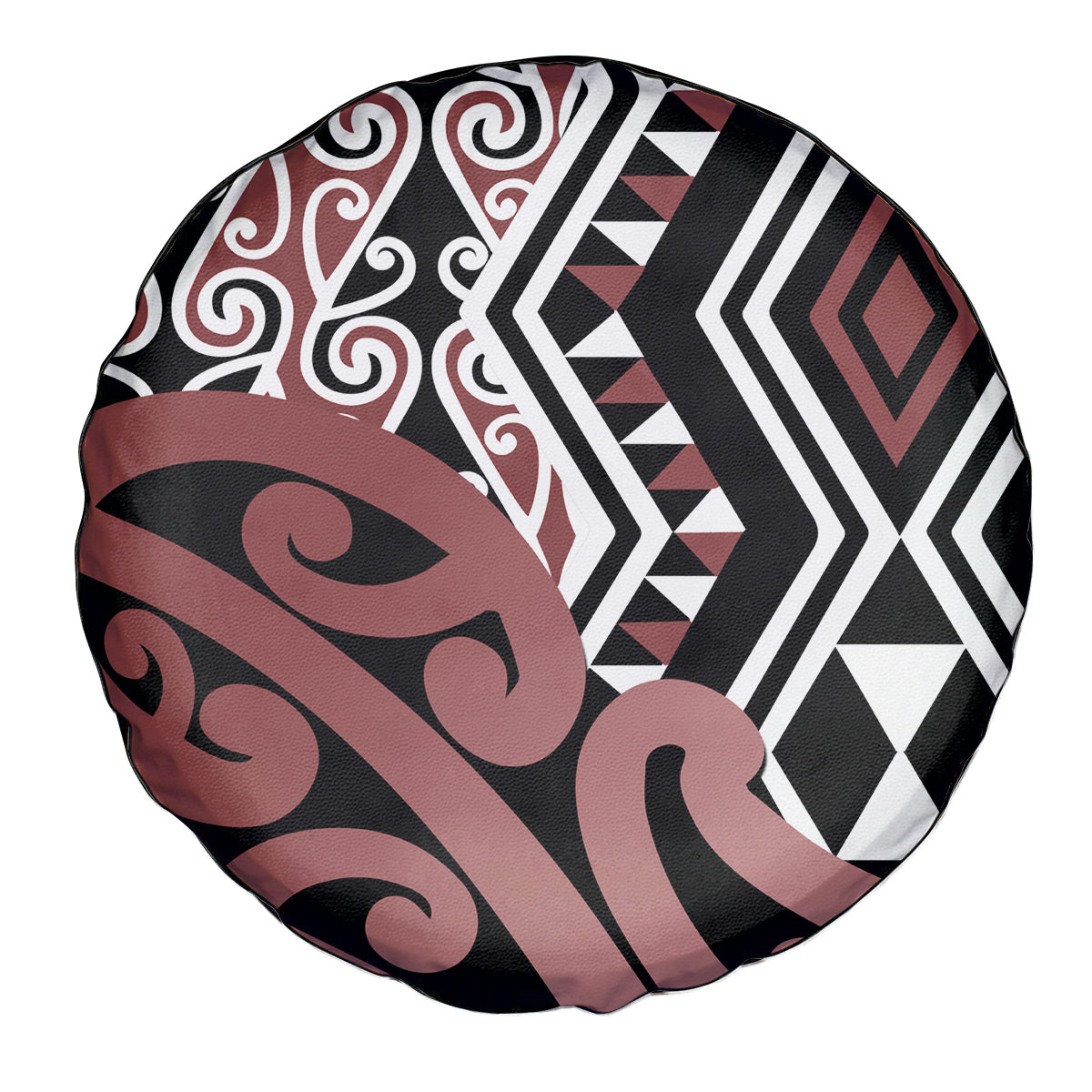 New Zealand Spare Tire Cover Aotearoa Kowhaiwhai Mix Taniko Art - Wonder Print Shop