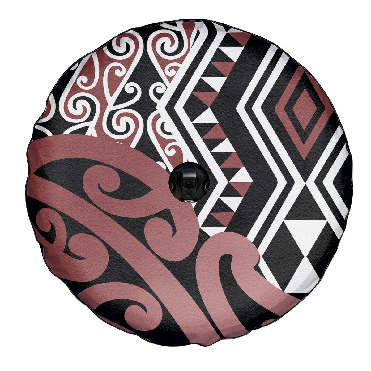 New Zealand Spare Tire Cover Aotearoa Kowhaiwhai Mix Taniko Art - Wonder Print Shop