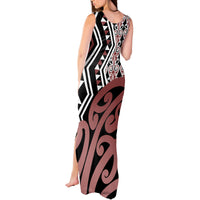 New Zealand Tank Maxi Dress Aotearoa Kowhaiwhai Mix Taniko Art - Wonder Print Shop