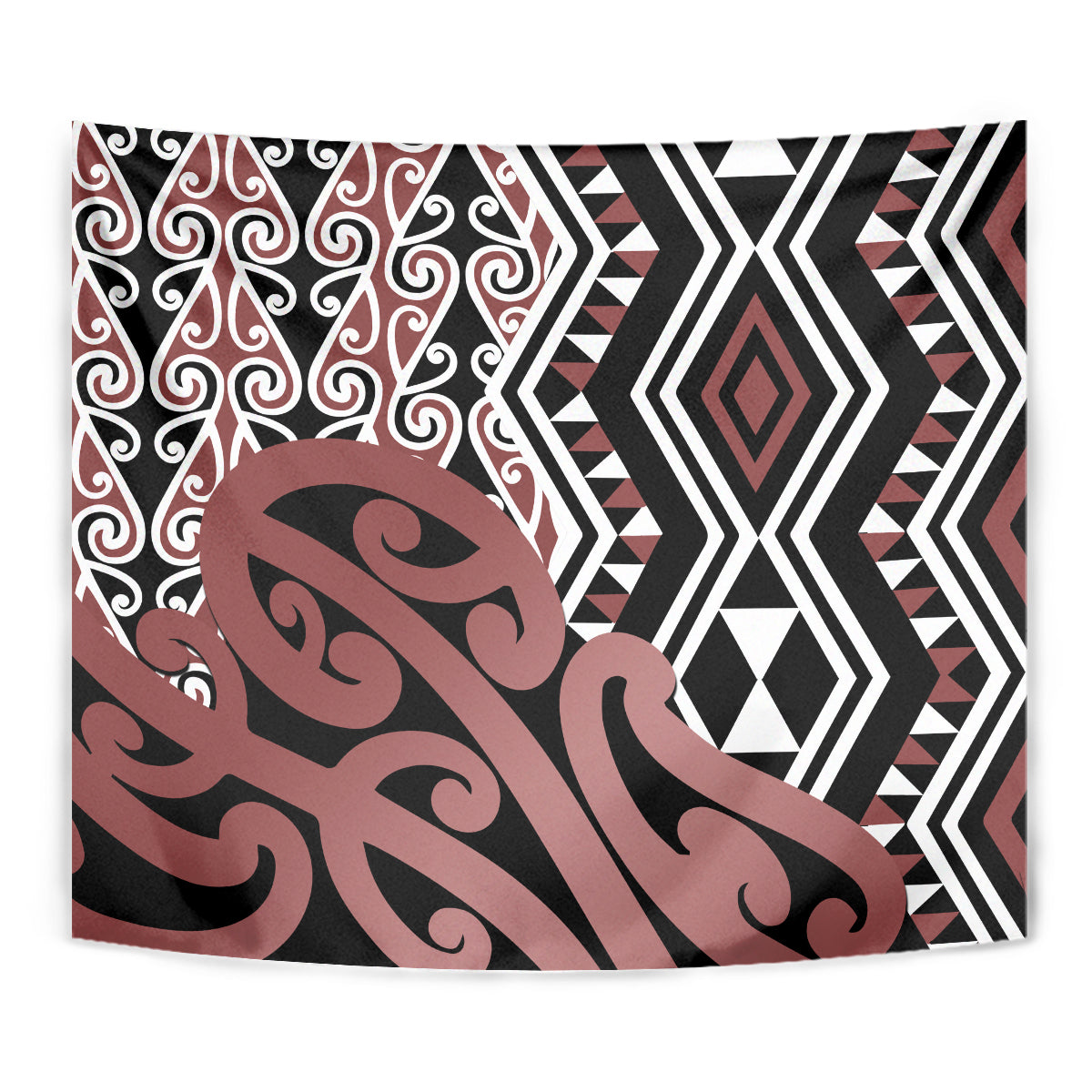 New Zealand Tapestry Aotearoa Kowhaiwhai Mix Taniko Art - Wonder Print Shop
