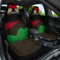 Libya Independence Day Car Seat Cover Happy 24 December African Pattern Flag Style - Wonder Print Shop