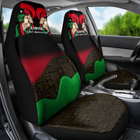 Libya Independence Day Car Seat Cover Happy 24 December African Pattern Flag Style - Wonder Print Shop